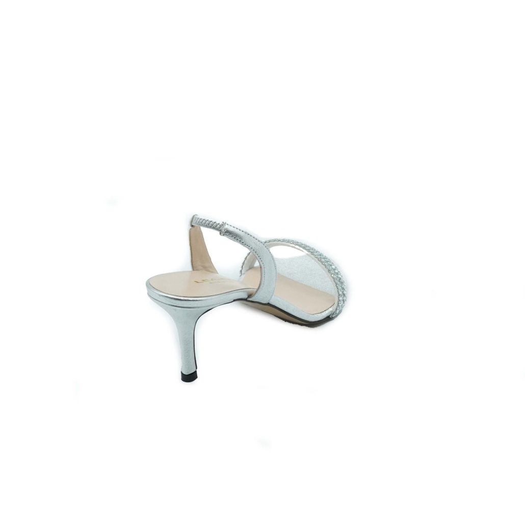 Lea Gu sandalo in nappa laminata, fascia frontale, tacco 60mm Moda