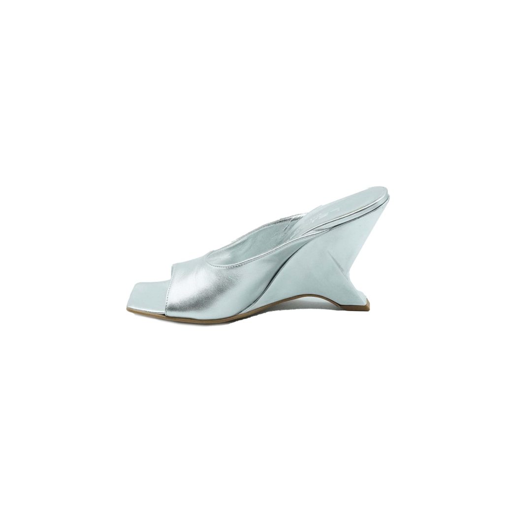 Lea Gu sandalo in nappa laminata, fascia frontale, tacco 85mm Negozio online di fabbrica