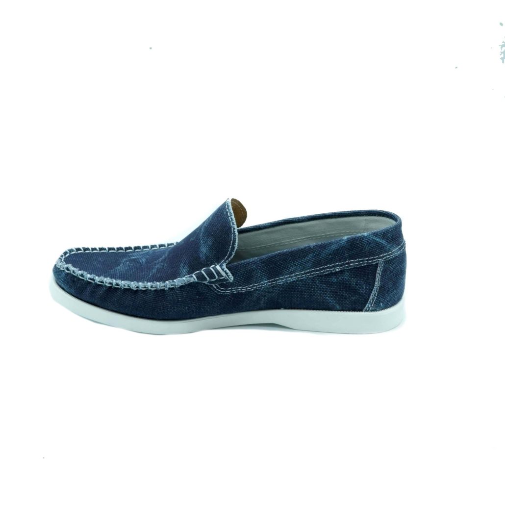 Lea Gu scarpa da barca in canvas, fondo gomma 15mm Liquidazione