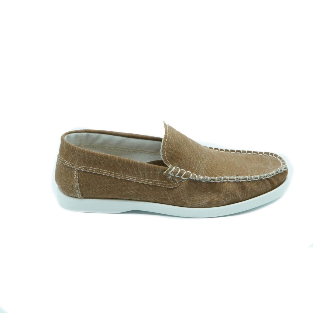 Lea Gu scarpa da barca in canvas, fondo gomma 15mm Liquidazione