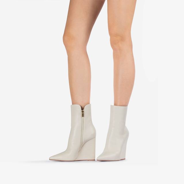 Le Silla Stivaletto con zeppa pelle bianco milk Offerta settimanale