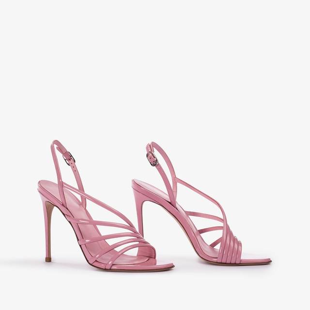 Le Silla Sandalo vernice rosa dea Sostegno trimestrale