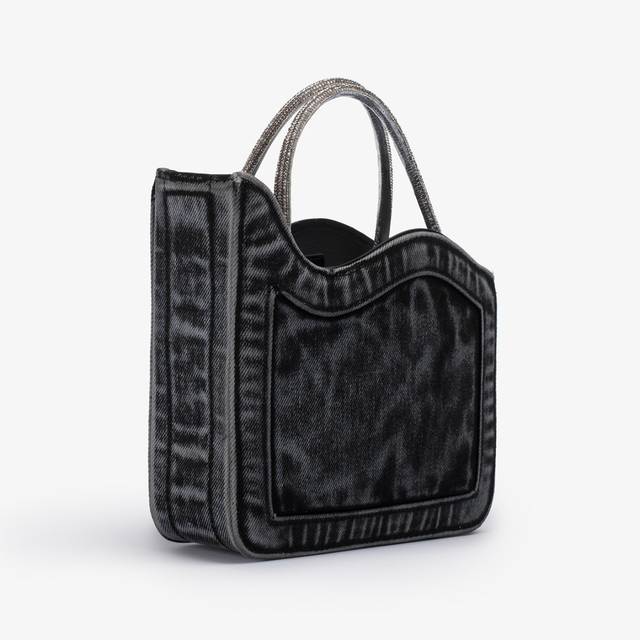 Le Silla Small bag denim nero e Cristalli Super sconto