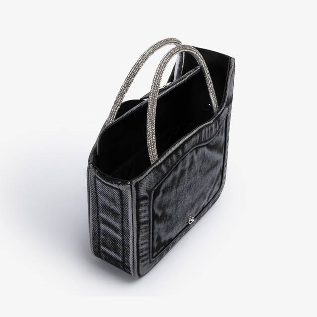 Le Silla Small bag denim nero e Cristalli Super sconto