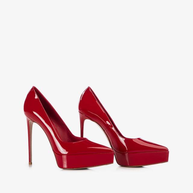 Le Silla Décolleté con plateau vernice rossa Duty-free