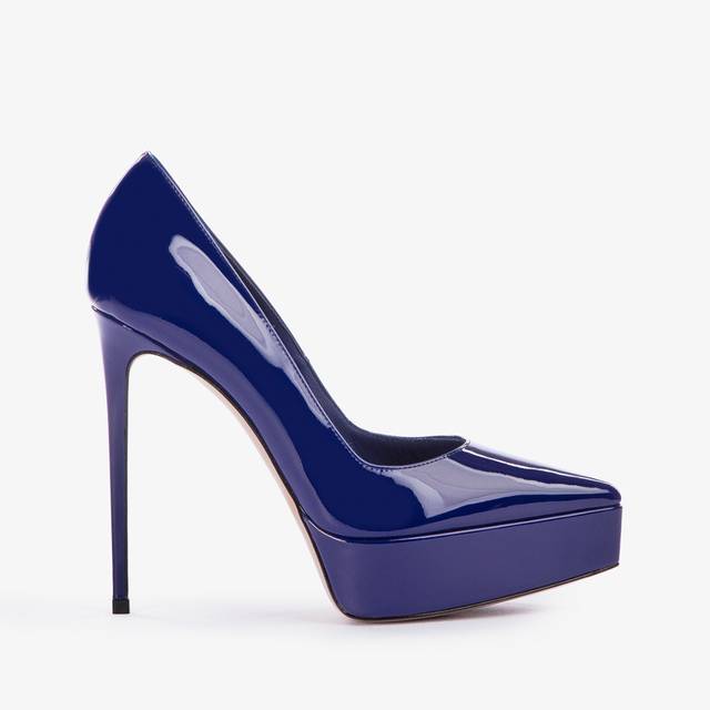 Le Silla Décolleté con plateau vernice blu lazuli 50% di sconto per tempo limitato