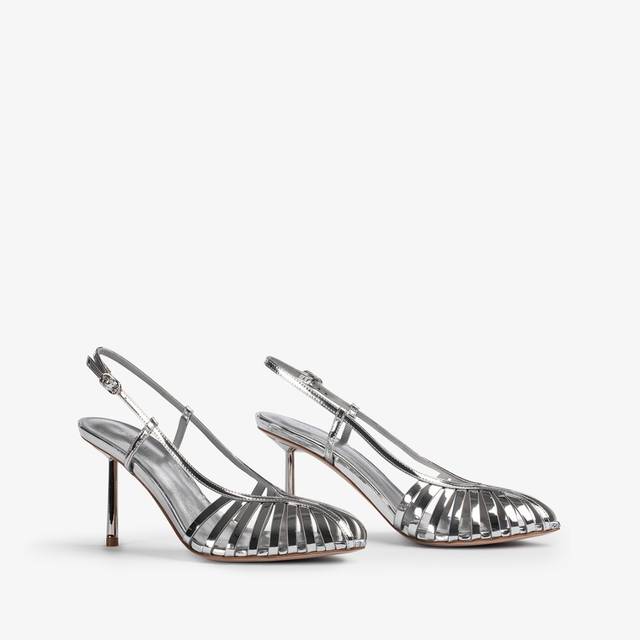Le Silla Slingback con listini metallizzata argento 2025