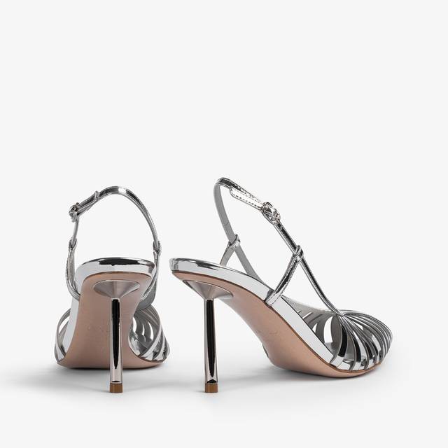 Le Silla Slingback con listini metallizzata argento 2025