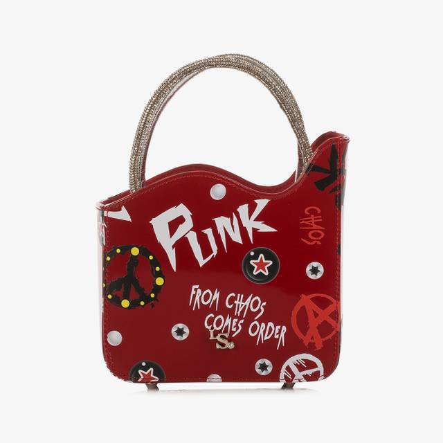 Le Silla Mini bag vernice rossa e bianca e Cristalli In Linea