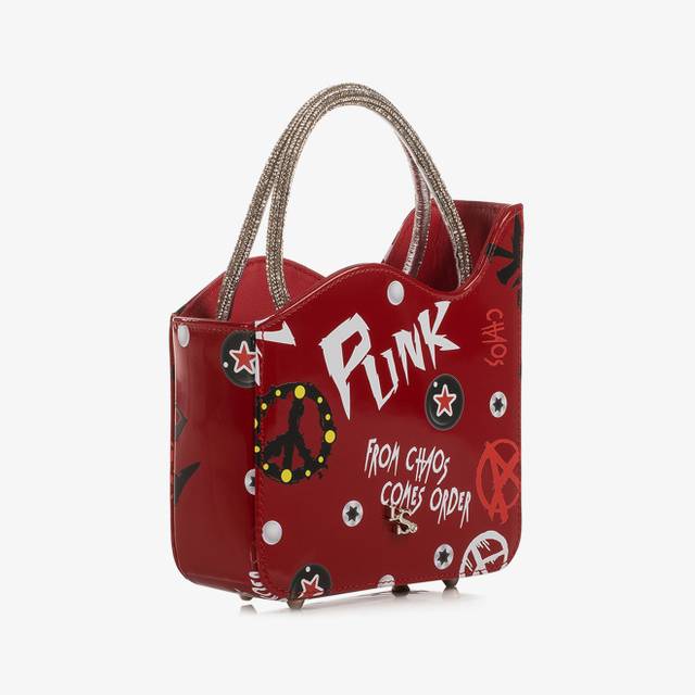 Le Silla Mini bag vernice rossa e bianca e Cristalli In Linea