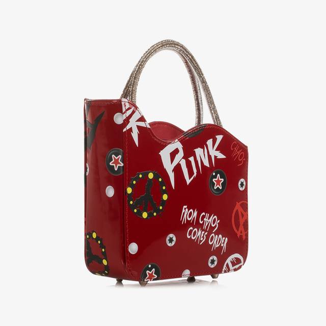 Le Silla Mini bag vernice rossa e bianca e Cristalli In Linea