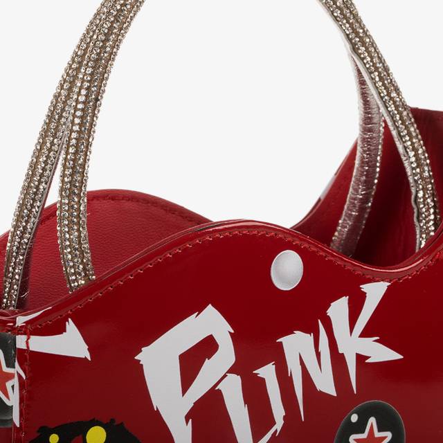 Le Silla Mini bag vernice rossa e bianca e Cristalli In Linea