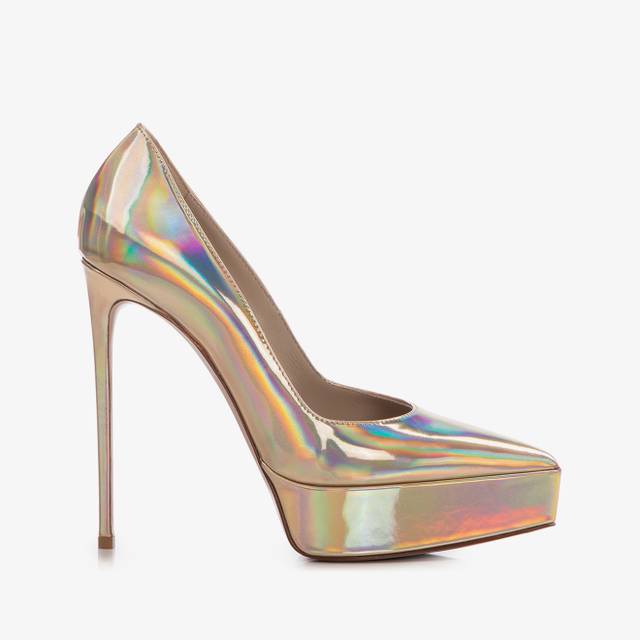 Le Silla Décolleté con plateau iridescente nude
