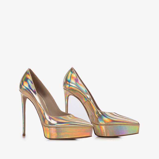 Le Silla Décolleté con plateau iridescente nude Qualità