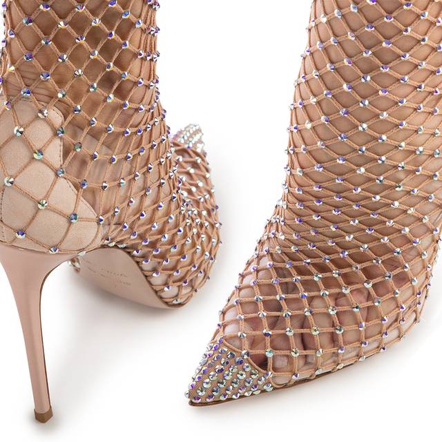Le Silla Stivale sopra il ginocchio calza nude skin con Cristalli Sconto