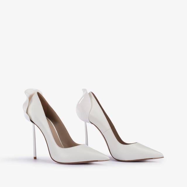 Le Silla Décolleté pelle bianca carta Online