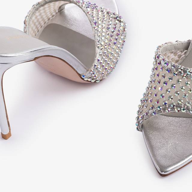 Le Silla Sandalo gioiello rete argento eclissi con Cristalli Outlet