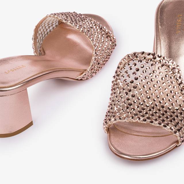 Le Silla Sandalo gioiello rete oro rosa Saldi