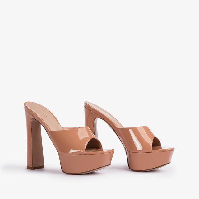 Le Silla Sandalo con plateau vernice nude phard Hotsell