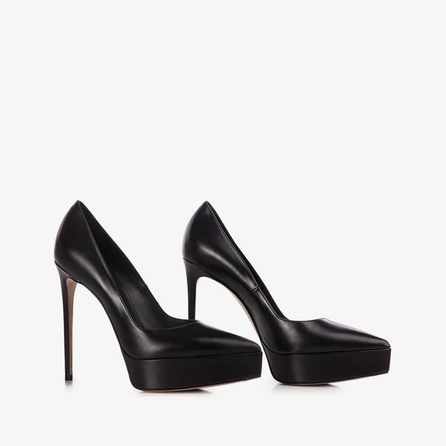 Le Silla Décolleté con plateau pelle nera Vendita Economica