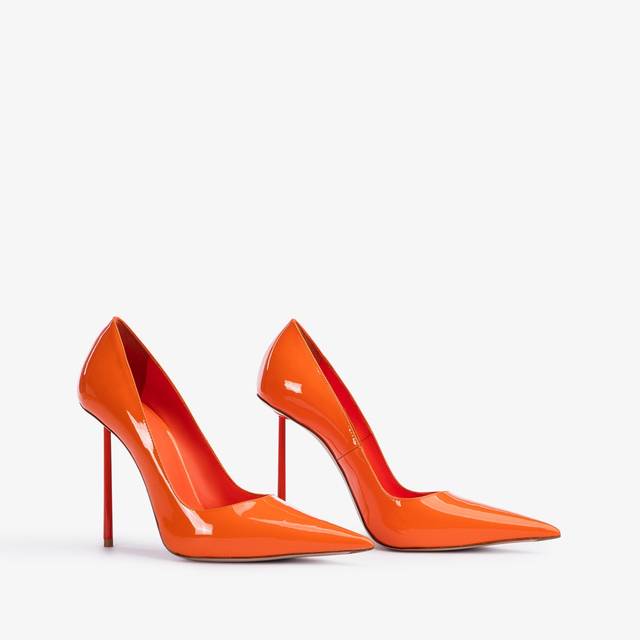 Le Silla Décolleté vernice arancione mandarin Negozio