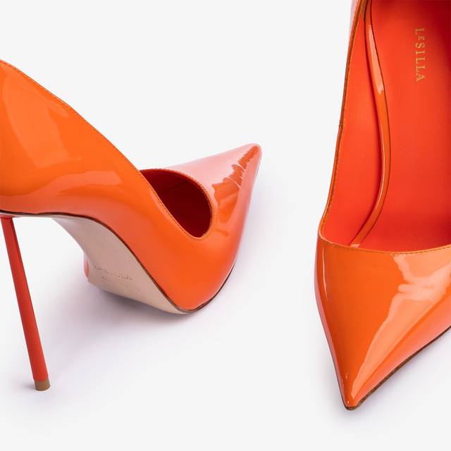 Le Silla Décolleté vernice arancione mandarin Negozio