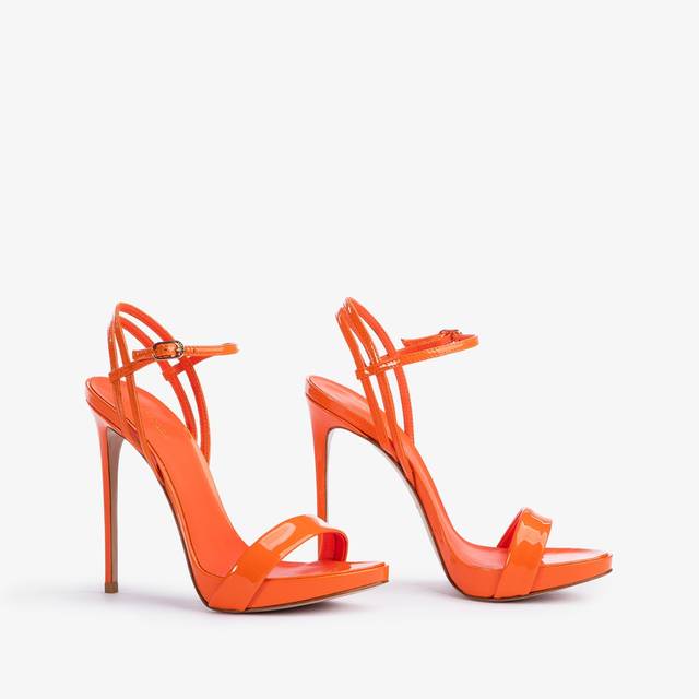 Le Silla Sandalo vernice arancione mandarin In Saldo