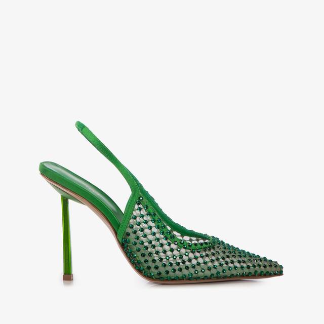 Le Silla Slingback gioiello rete verde emerald Negozio online di fabbrica