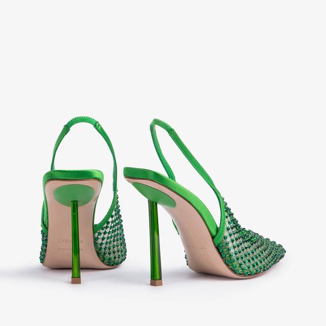 Le Silla Slingback gioiello rete verde emerald Negozio online di fabbrica