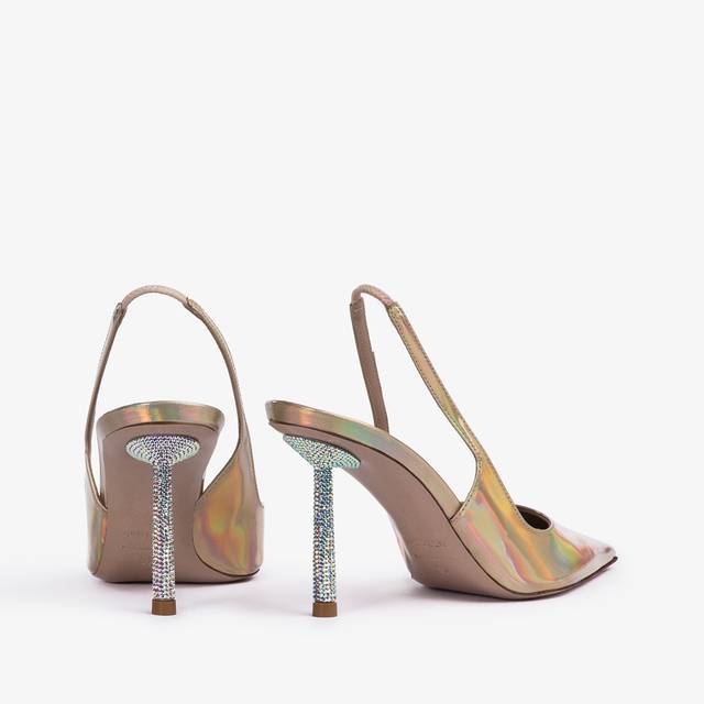 Le Silla Slingback iridescente nude Prezzo di fabbrica
