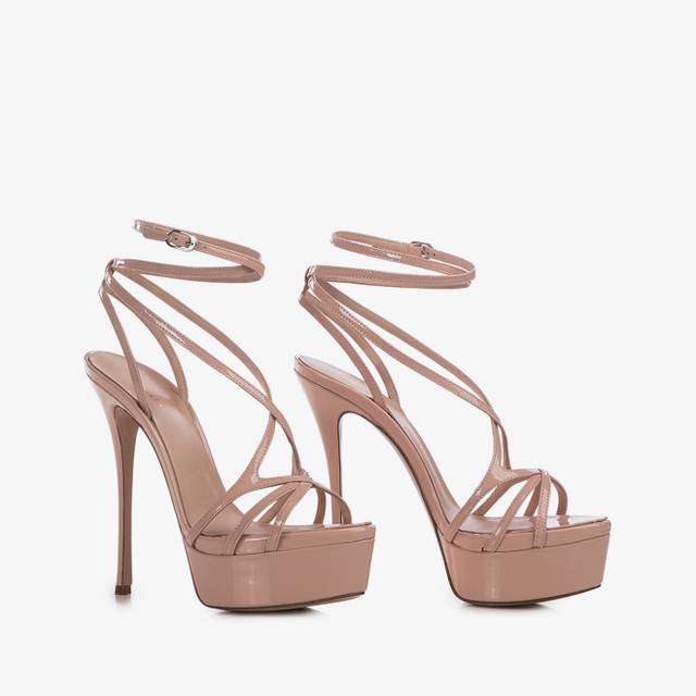 Le Silla Sandalo con plateau vernice nude skin Offerta Giorno del Papà