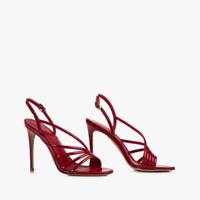 Le Silla Sandalo vernice rosso Grandi sconti
