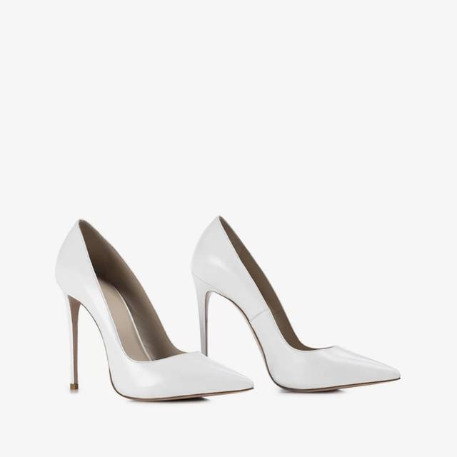 Le Silla Décolleté pelle bianca Liquidazione