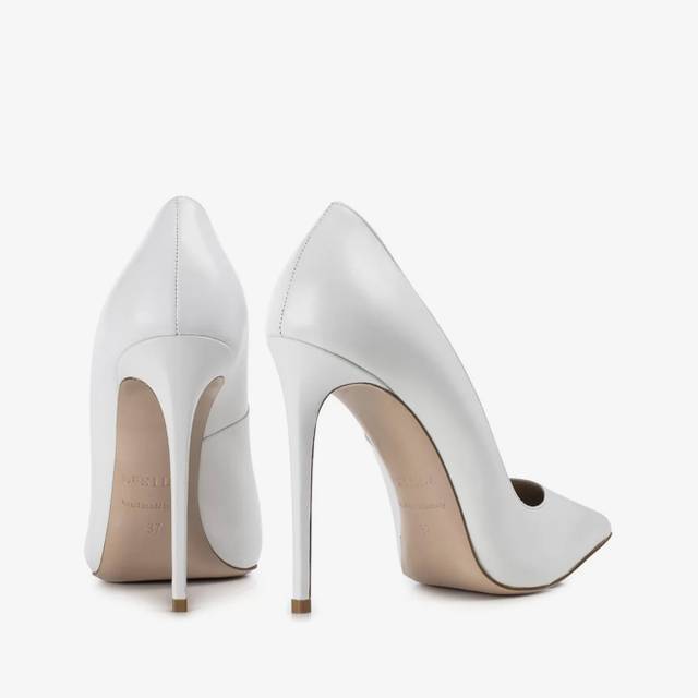 Le Silla Décolleté pelle bianca Liquidazione