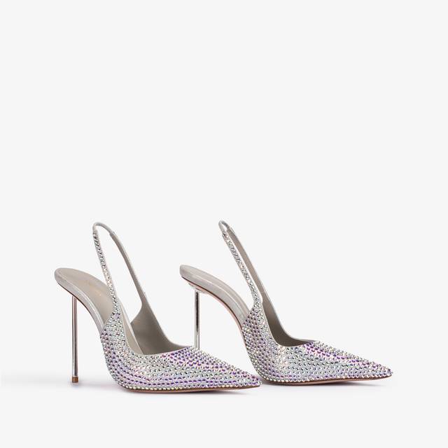 Le Silla Slingback cristalli argento eclissi Prezzo basso