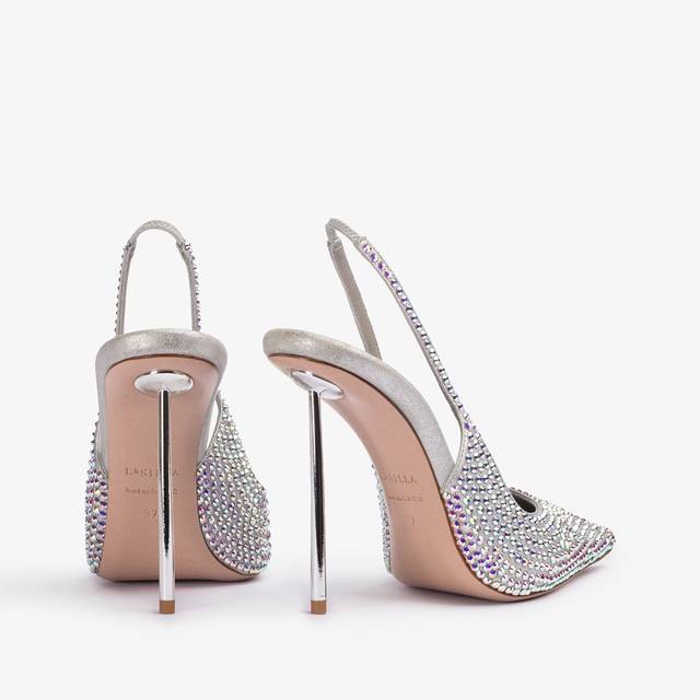 Le Silla Slingback cristalli argento eclissi Prezzo basso