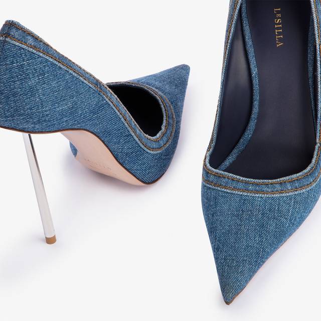 Le Silla Décolleté denim blu Officina