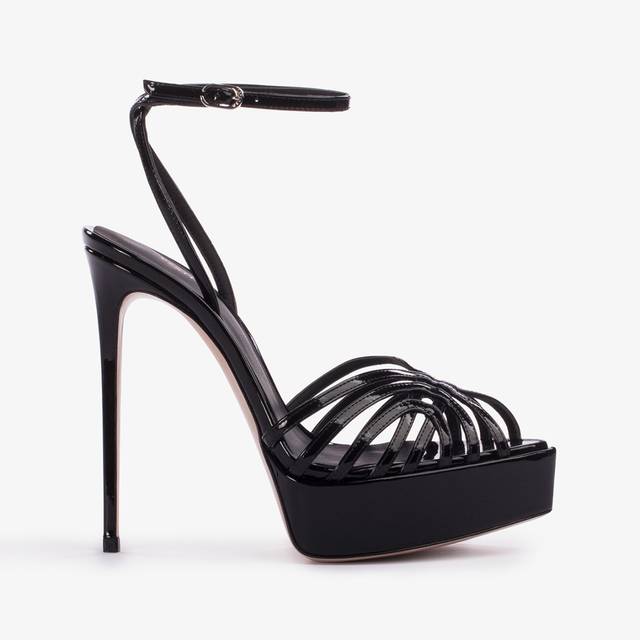 Le Silla Sandalo con plateau vernice nero
