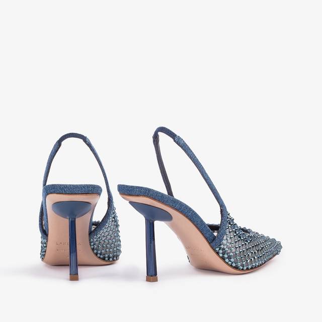 Le Silla Slingback gioiello rete denim blu Qualità Garantita