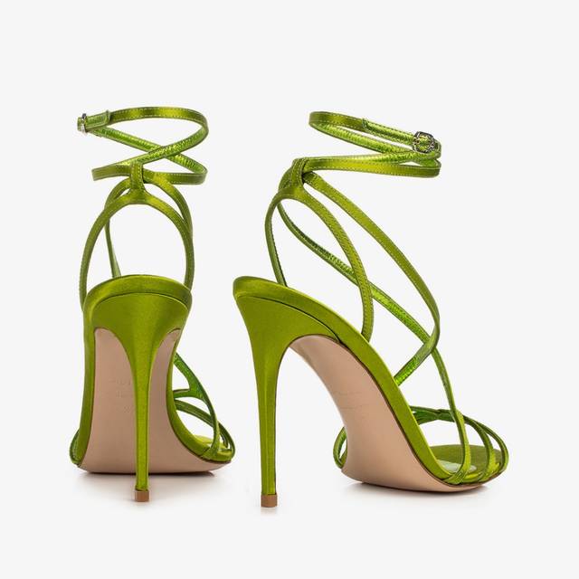 Le Silla Sandalo raso verde tokyo Consegna Veloce