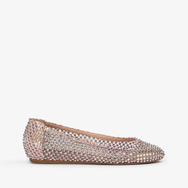 Le Silla Ballerina gioiello rete nude skin con Cristalli