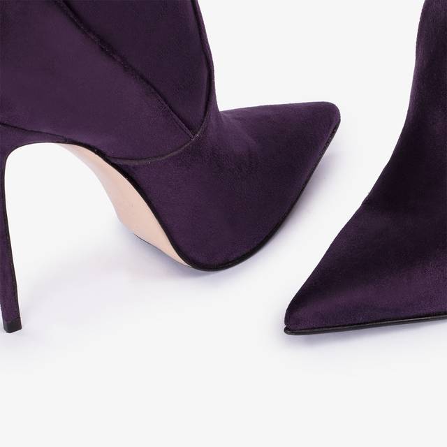 Le Silla Stivale sopra al ginocchio camoscio vegan stretch viola kamala Outlet