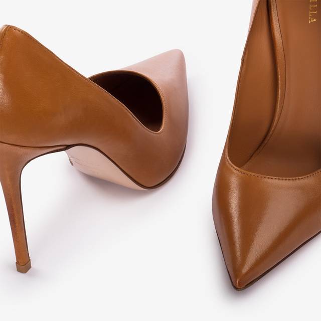 Le Silla Décolleté pelle marrone cuba Vendita Calda
