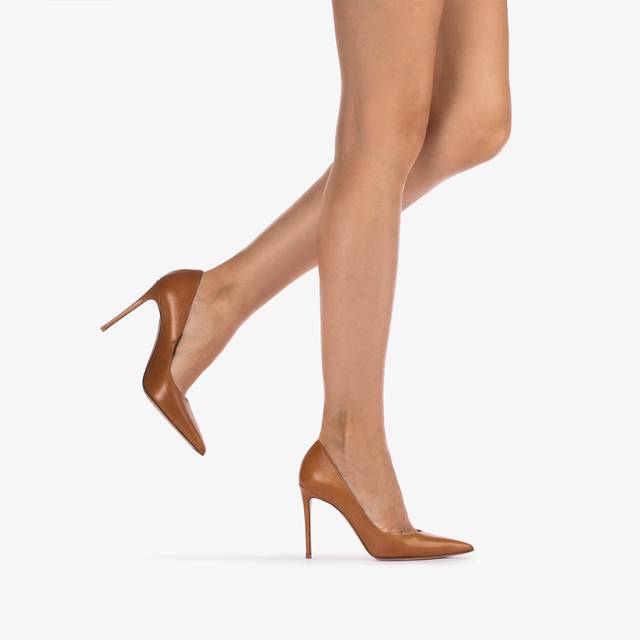 Le Silla Décolleté pelle marrone cuba Vendita Calda