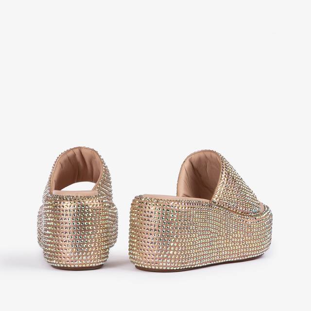 Le Silla Sandalo zeppa cristalli nude phard Vendite Flash