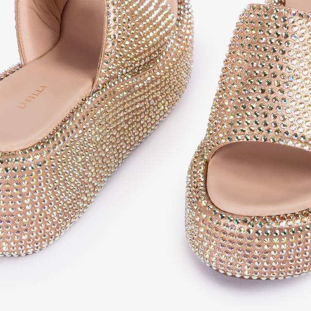 Le Silla Sandalo zeppa cristalli nude phard Vendite Flash