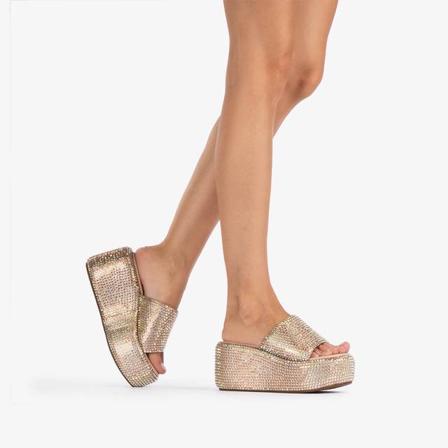 Le Silla Sandalo zeppa cristalli nude phard Vendite Flash