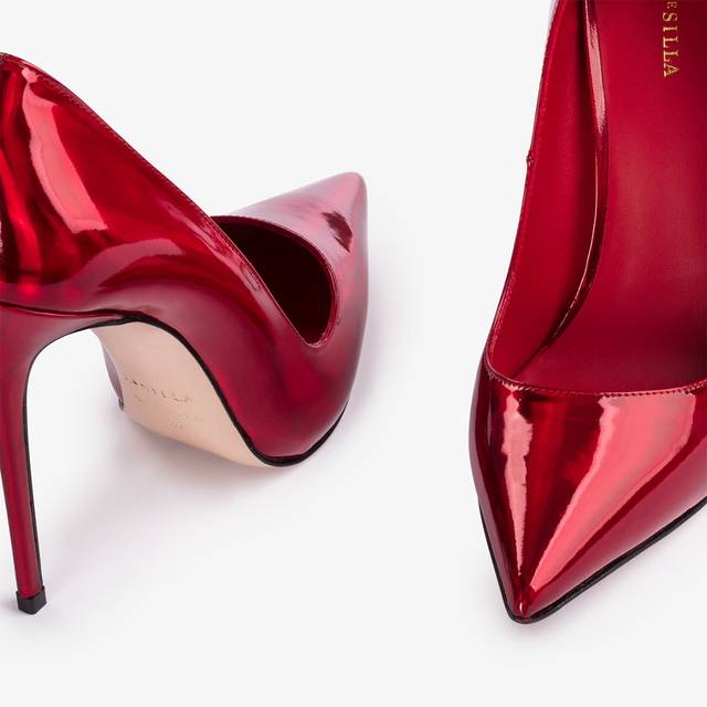 Le Silla Décolleté iridescente rossa rebel In Saldo