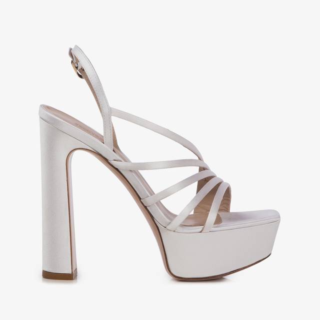 Le Silla Sandalo con plateau raso bianco carta