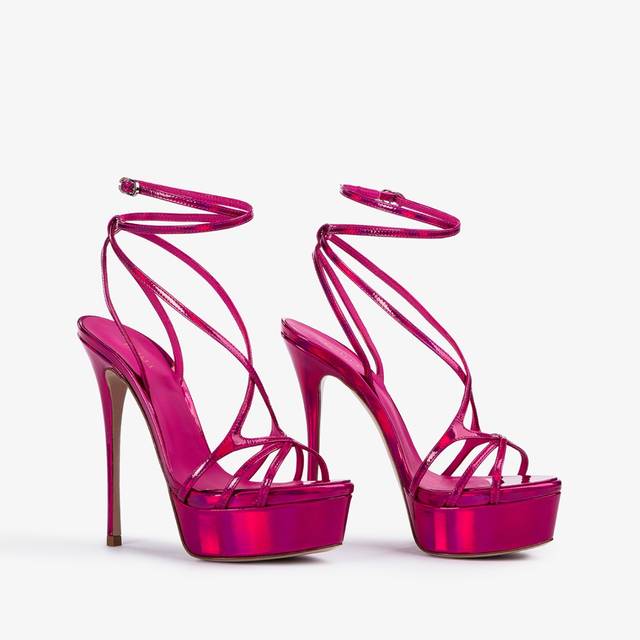 Le Silla Sandalo con plateau iridescente fucsia bouganville Negozio online di fabbrica